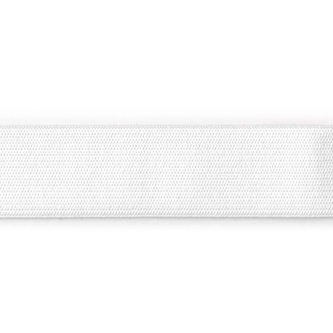 Bred elastik, 25mm, hvid