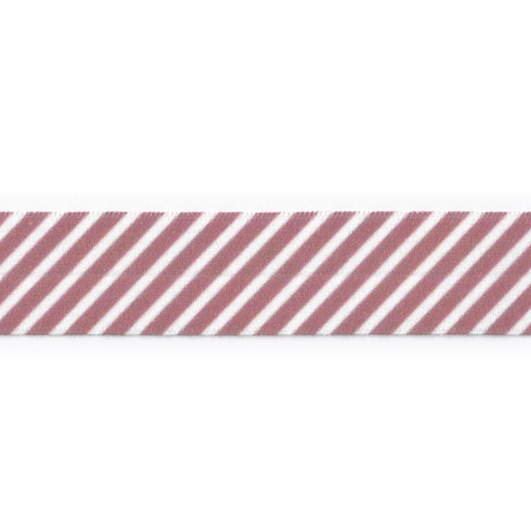 Folde elastik m/Striber 19 mm, rosa